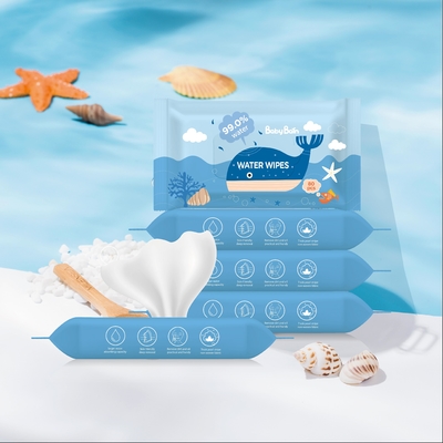 EDI Pure Water Baby Wipes 99 5 trapos mojados disponibles puros del OEM 60pulls de los trapos del agua
