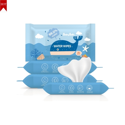 EDI Pure Water Baby Wipes 99 5 trapos mojados disponibles puros del OEM 60pulls de los trapos del agua