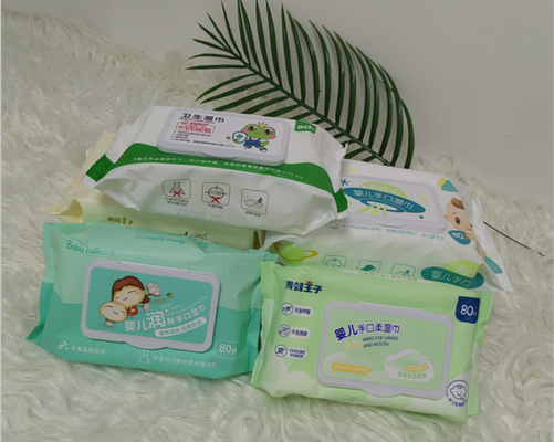 Trapos mojados disponibles del algodón suave apacible de Unscented para no el alcohólico recién nacido sensible