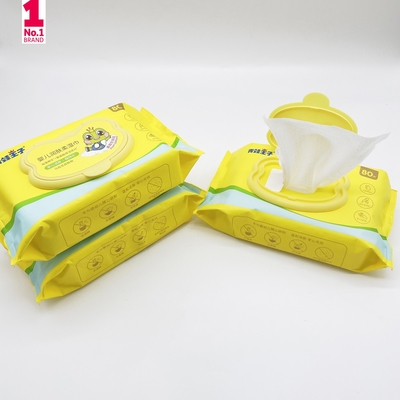El agua recién nacida sensible del algodón del bebé limpia Unscented biodegradable