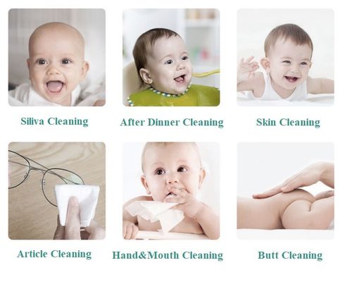 El bebé de las muestras libres limpia los trapos sensibles del bebé para Unscented biodegradable recién nacido