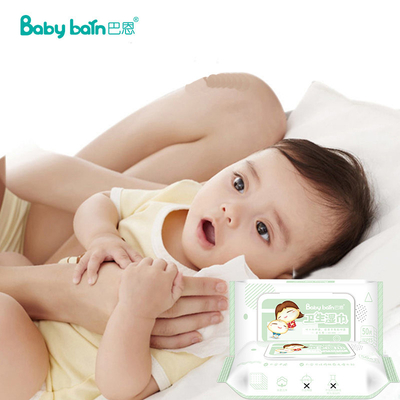 Tejido mojado disponible amistoso de los trapos de Eco para la piel infantil de la limpieza del bebé
