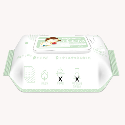 Tejido mojado disponible amistoso de los trapos de Eco para la piel infantil de la limpieza del bebé