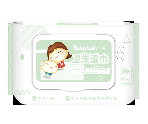 Tejido mojado disponible amistoso de los trapos de Eco para la piel infantil de la limpieza del bebé