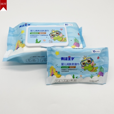 Muestra libre no tejida del ISO que limpia el trapo mojado disponible Unscented para el bebé