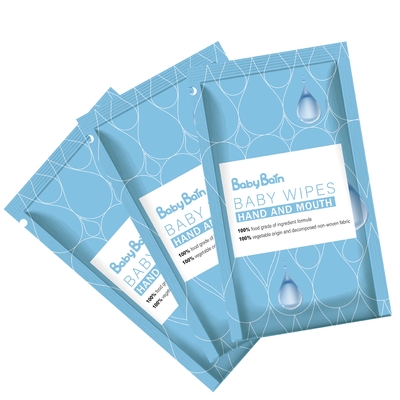 Trapos mojados del 99% del agua del bebé de bambú biodegradable orgánico de la fibra para la piel sensible