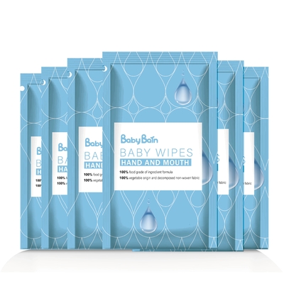 Trapos mojados del 99% del agua del bebé de bambú biodegradable orgánico de la fibra para la piel sensible