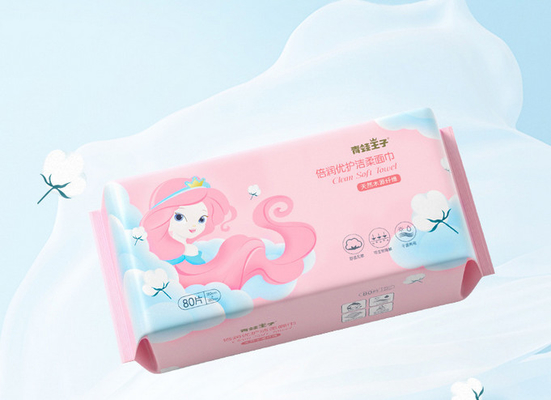 Toallitas secas desechables de tejido no tejido de algodón suave facial personalizado