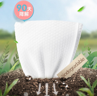 Tejido mojado y seco del algodón del trapo seco facial limpio disponible biodegradable del bebé para limpiar