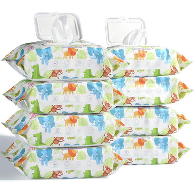 Wet Tissue 80 Count Soft Non Woven Baby Wipes con tapa para bebés