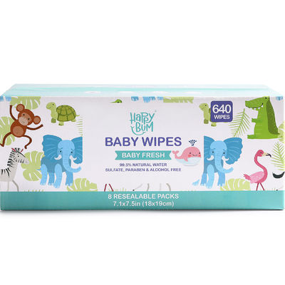 Wet Tissue 80 Count Soft Non Woven Baby Wipes con tapa para bebés