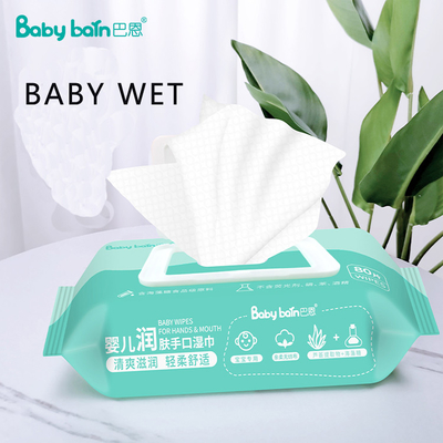 Trapos mojados orgánicos naturales del bebé de la fibra de bambú del agua del 99% para la piel sensible
