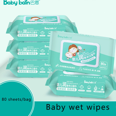 Trapos mojados orgánicos naturales del bebé de la fibra de bambú del agua del 99% para la piel sensible