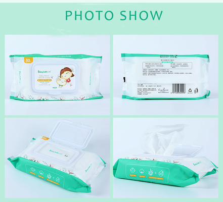 Proveedor de toallitas húmedas para bebés de 80 piezas sensibles no tejidas ultra suaves personalizadas en China