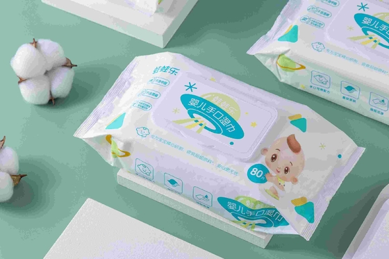 Toallitas de agua orgánicas puras biodegradables 99,9 para limpieza manual de toallitas húmedas desechables para bebés