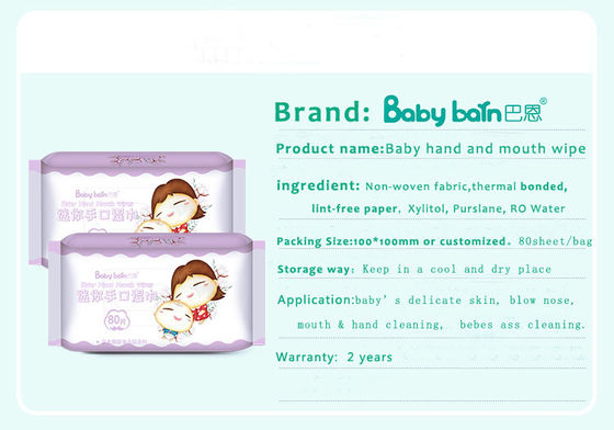 La limpieza de desinfección de encargo de los trapos mojados de la muestra libre limpia la mano y la superficie