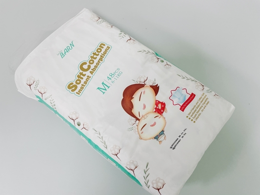 Pañal disponible del bebé de la porción del bebé de los pañales de los panales de la absorción común del super suave