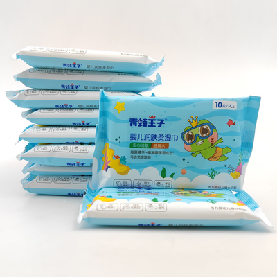 Tejido mojado de los trapos de la muestra del bebé biodegradable de bambú de lujo de encargo sin n de la tela natural