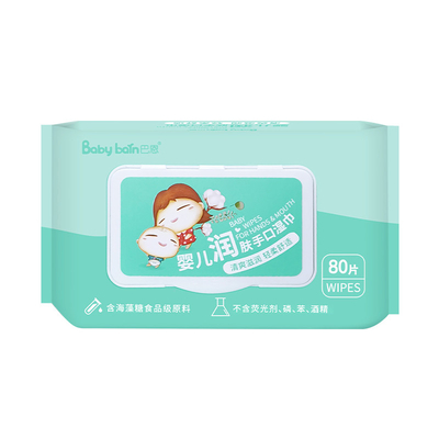 Bebé de limpiamiento del cuerpo de las ventas directas de la fábrica de la mano de encargo orgánica disponible del logotipo que limpia el trapo mojado con las muestras libres