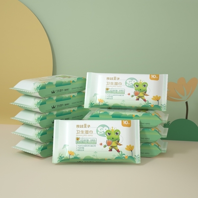 Bebé de limpiamiento del cuerpo de las ventas directas de la fábrica de la mano de encargo orgánica disponible del logotipo que limpia el trapo mojado con las muestras libres