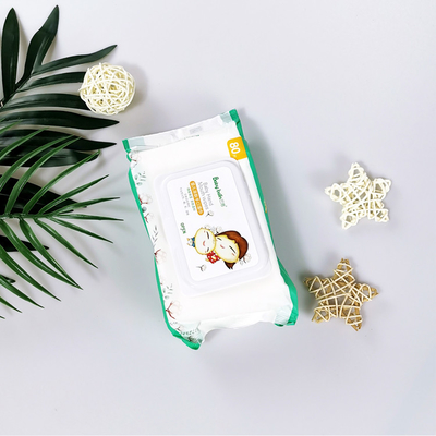El bebé disponible feliz y agradable de Unscented limpia para los trapos mojados de la fábrica de China de la cara de las manos