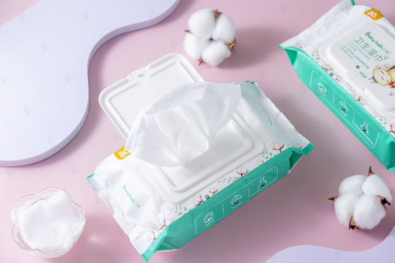 El bebé disponible feliz y agradable de Unscented limpia para los trapos mojados de la fábrica de China de la cara de las manos