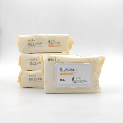 Trapos biodegradables de bambú modificados para requisitos particulares del agua del bebé de la tela natural de Unscented de la etiqueta privada