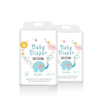Fabricante de pañal disponible del bebé suave biodegradable blanco recién nacido al por mayor del algodón