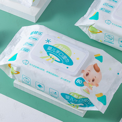 Trapos mojados del agua disponible pequeño paquete puro 80pcs de Spunlace que embala