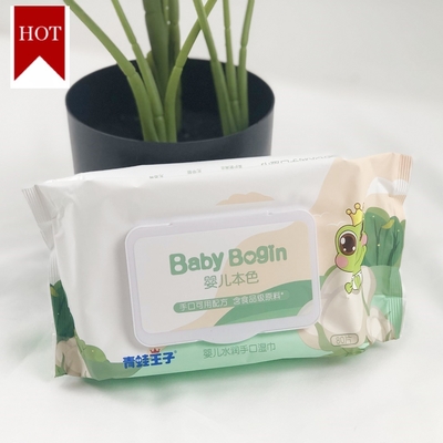 Trapos disponibles biodegradables orgánicos 80PCS del agua pura del OEM para el cuidado de piel del bebé