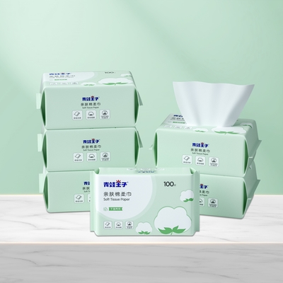 El tejido de limpiamiento orgánico del algodón del precio de fábrica espesó el trapo seco de la toalla facial