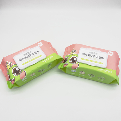 trapos mojados del bebé orgánico 80Pcs con el casquillo plástico Unscent sin alcohol