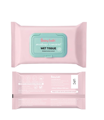 Más nuevo estilo femenino al por mayor componer para limpiar los trapos mojados del removedor apacible orgánico del maquillaje que limpian los trapos de la cara para la mujer