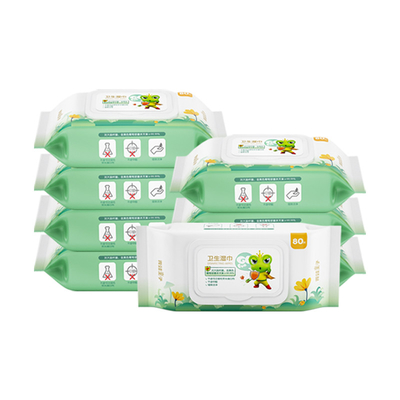 El agua de limpieza biodegradable del bebé de 80 PC limpia trapos mojados disponibles