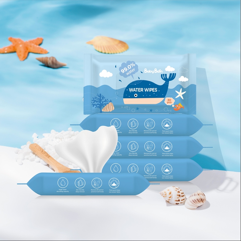 EDI Pure Water Baby Wipes 99 5 trapos mojados disponibles puros del OEM 60pulls de los trapos del agua