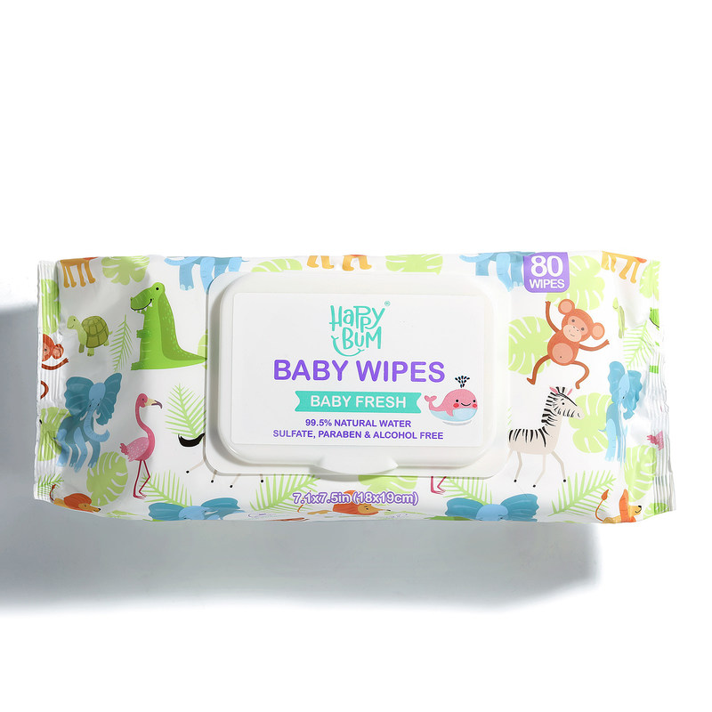 Wet Tissue 80 Count Soft Non Woven Baby Wipes con tapa para bebés