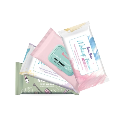 Diario mojado de encargo de los trapos de Logo Disposable Cosmetic Makeup Remover usado para la limpieza de la cara